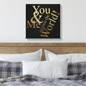 JIJ EN IK TEGEN DE WERELD CANVAS AFDRUK (Insitu (Slaapkamer))
