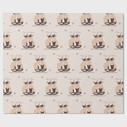 Jij en ik Valentijnsdag Cadeaupapier (Vlak)