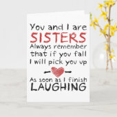 "Jij en ik" Verjaardag Kaart voor zus (Gele Bloem)