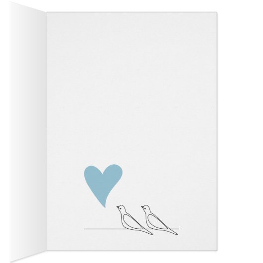 Jij en ik Vogels in Lichte Blauwe Kaarten (Binnen (Rechts))