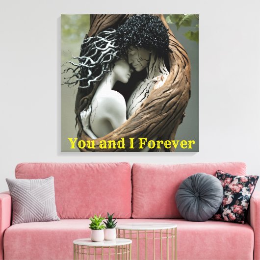 Jij en ik voor altijd canvas afdruk (Insitu (Woonkamer))