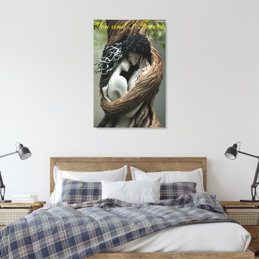 Jij en ik voor altijd canvas afdruk (Insitu (Slaapkamer))