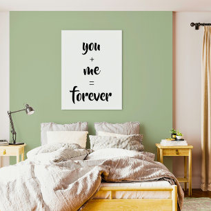 Jij en ik voor altijd Citatemuurkunst Poster