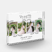 Jij en ik voor altijd en altijd elegante Leaf Wedd Fotoblokken (Links)