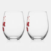 Jij en ik voor altijd wijnglas zonder voet (Links)