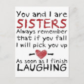 Jij en ik zijn Sisters Design Briefkaart (Voorkant)