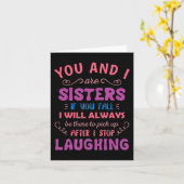 Jij en ik zijn zussen als je herfst - Fun Sister S Kaart (Gele Bloem)