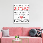 "Jij en ik zijn zusters" Canvas (Insitu (Woonkamer))