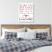 "Jij en ik zijn zusters" Canvas Afdruk (Insitu (Slaapkamer))