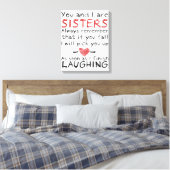 "Jij en ik zijn zusters" Canvas Afdruk (Insitu (Slaapkamer))