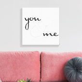 jij en ik zwart wit moderne liefde canvas afdruk (Insitu (Woonkamer))