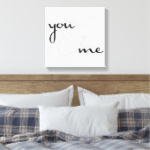 jij en ik zwart wit moderne liefde canvas afdruk (Insitu (Slaapkamer))