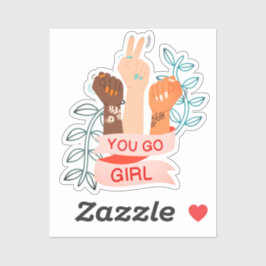 Jij gaat Meisje Sticker