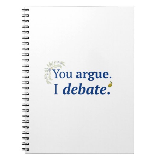 Jij gaat tekeer. Ik debatteer notitieboek (Voorkant)