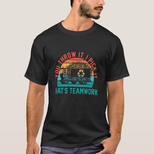 Jij gooit het, ik raap het op, dat is teamwerk San T-shirt (Voorkant)