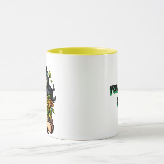 Jij groeit meisje! Plant woordspeling | Grappige H Mok (Midden)