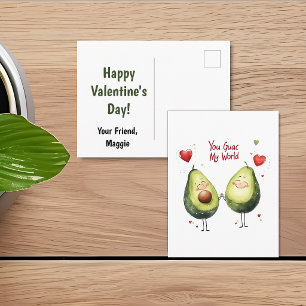 Jij Guac Mijn Wereld Valentijnsdag Kindvriendelijk Briefkaart
