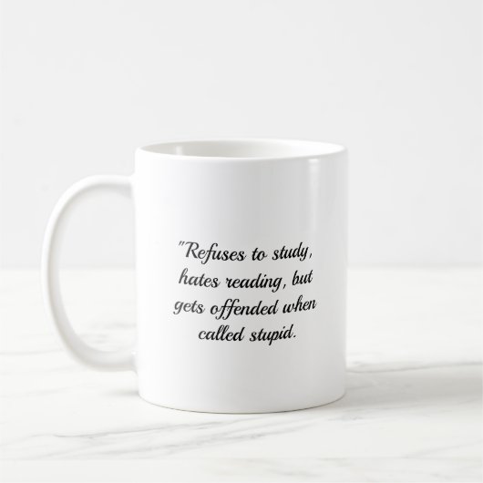 Jij haat studeren? koffiemok (Links)