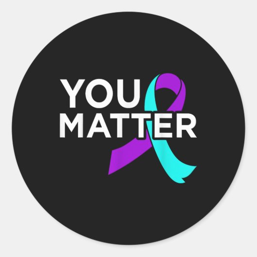 Jij Happy Suicide Awareness Support Graphic Ronde Sticker (Voorkant)