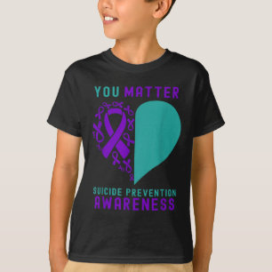 Jij - Hart- en lintontwerp preventie van zelfmoord T-shirt