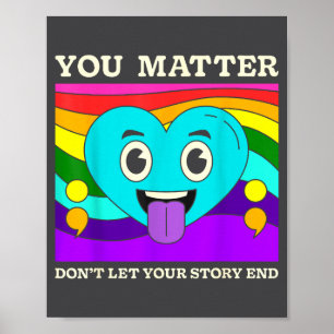 Jij Hart met Regenboogkleur voor Suïcidepreventie  Poster