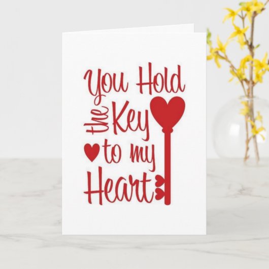 JIJ HEBT DE SLEUTEL & JIJ BENT 'MIJN PERSOON' LIEF KAART (Gele Bloem)