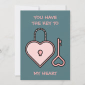 Jij hebt de sleutel tot mijn hart Valentijn Feestdagenkaart (Voorkant)