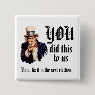 Jij hebt dit bij ons gedaan vierkante button 5,1 cm