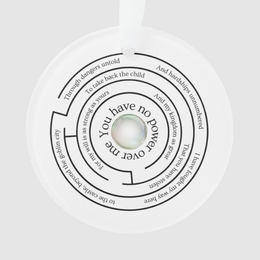 'Jij hebt geen macht over mij' Ornament (voorkant)