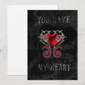 Jij hebt mijn hart (Rood) Feestdagenkaart (Voorkant / Achterkant)