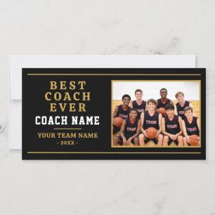 Jij hebt ons overleefd Coach Grappige Foto Bedankkaart