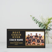Jij hebt ons overleefd Coach Grappige Foto Bedankkaart (Staand voorkant)