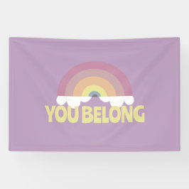 Jij hoort bij Rainbow Spandoek