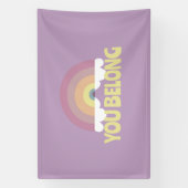 Jij hoort bij Rainbow Spandoek (Verticaal)