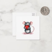 Jij houdt mijn hart vast postkaart stijl notitiekaartje (Voorkant / Achterkant in situ)