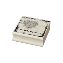 Jij houdt mijn hart vast rubberstempel