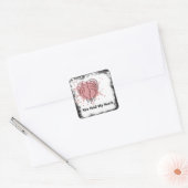 Jij Houdt Mijn Hart Vierkante Sticker (Envelop)