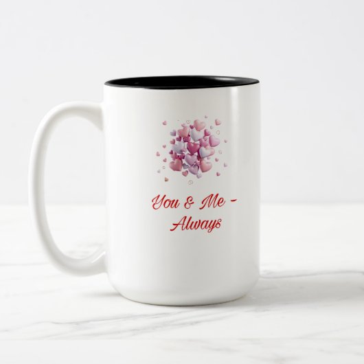 Jij & ik - Altijd | Romantische Quote Coffee Mok (Links)