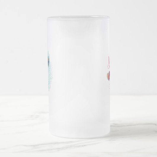 Jij & ik: de perfecte combinatie | romantisch matglas bierpul (Center)