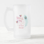 Jij & ik: de perfecte combinatie | romantisch matglas bierpul (Links)