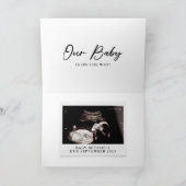 Jij, ik en Baby! Verrassing zwangerschapsaankondig Kaart (Binnen)