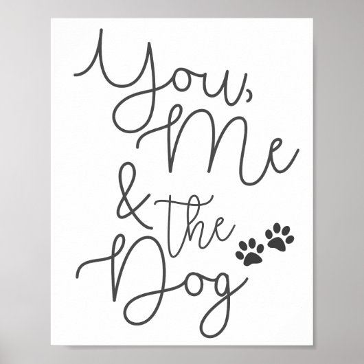 Jij, ik en de Dog Poster Print (Voorkant)