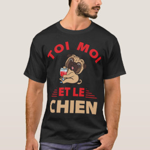 Jij ik en de hond humor verjaardag familie t-shirt