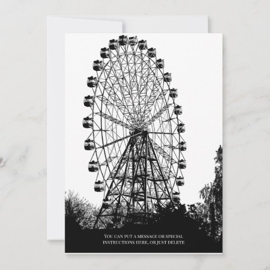 Jij & ik Ferris Wheel Date Night Kaart (Achterkant)