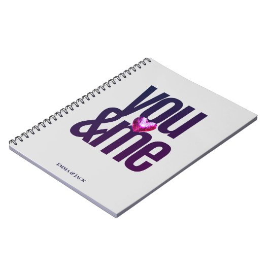 Jij & ik Gepersonaliseerde Valentijnsdag Notitiebo Notitieboek (Linkerzijde)