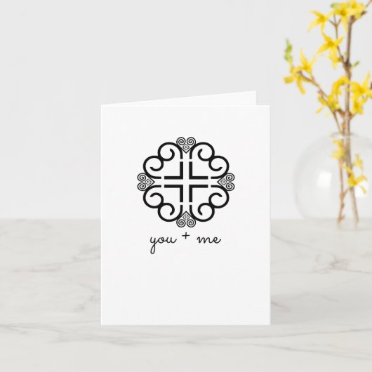 Jij + ik | Hmong geïnspireerde kaart (Gele Bloem)