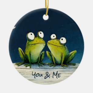 Jij & Ik Kikkers – Mooie Romantische Dieren Kunst Keramisch Ornament