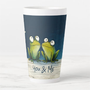 Jij & Ik Kikkers – Mooie Romantische Dieren Kunst Latte Mok