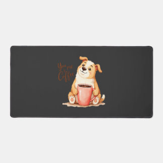 Jij & ik Koffie - Schattige Corgi & Gezellige Brou Bureaumat