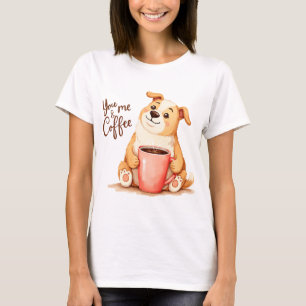 Jij & ik Koffie - Schattige Corgi & Gezellige Dran T-shirt